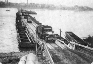 Rhine River pontoon bridge wwii