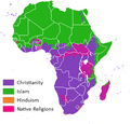 Religion distribution Africa crop