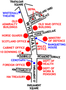 Whitehall sketch map