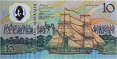 Australian $10 note commemorative front
