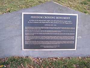 Plaque - Freedom Crossing Monument - Lewiston, New York