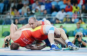 Wrestling at the 2016 Summer Olympics, Gazyumov vs Andriitsev 6.jpg