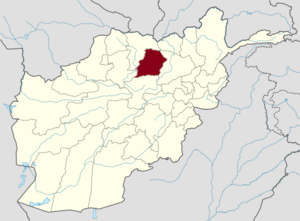 Map of Afghanistan with Samangan highlighted