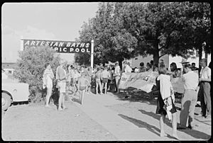 Student Action for Aborigines protest outside Moree Artesian Baths, February 1965 - The Tribune (20642815940).jpg