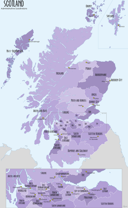 Scotland Administrative Map 2009