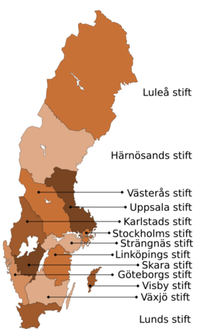 Dioceses of Church of Sweden