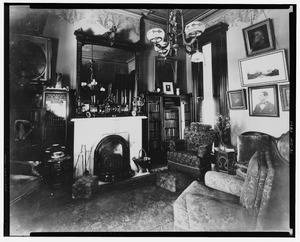 LIBRARY - James Whitcomb Riley House, 528 Lockerbie Street, Indianapolis, Marion County, IN HABS IND,49-IND,8-10