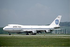 Pan Am Boeing 747 at Zurich Airport in May 1985
