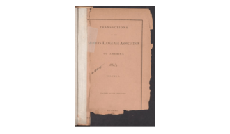 Transactions and Proceedings of the Modern Language Association of America 1884–5