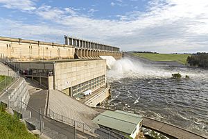 Eight gates open at Hume Dam