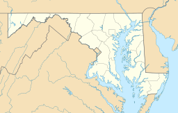 Location of Lake Bernard Frank in Maryland, USA.