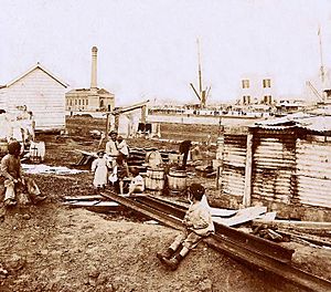 Archivo General de la Nación Argentina 1890 aprox Buenos Aires, familias en el puerto