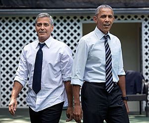 George Clooney with Barack Obama 2016