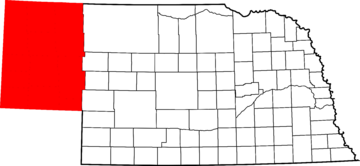 Map of Nebraska highlighting Panhandle