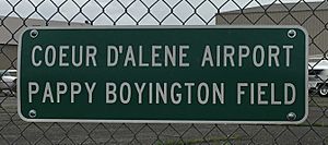Pappy Boyington Field Sign