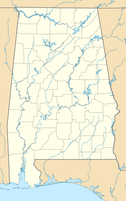 Location of Weiss Lake in Alabama, USA.