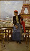Lady at the Paris Exposition by Luis Jimenez Aranda, Spanish, 1889, oil on canvas - Meadows Museum - Southern Methodist University - DSC05354