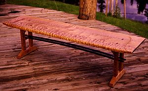 Curly maple bench