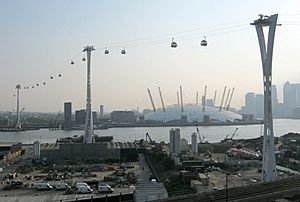 Emirates Air Line towers 24 May 2012