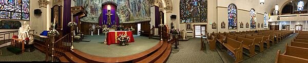 Panoramic interior of Reno Cathedral