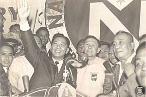 Ferdinand Marcos with Emmanuel Pelaez
