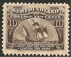 Newfoundland Cabots ship 1897 issue-10d