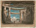 Set design by Edouard Despléchin for Act2 sc2 of Aida by Verdi 1871 Cairo - Gallica
