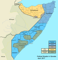 Somalia map states regions districts