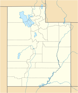Location of Deer Creek Dam and Reservoir in Utah, USA.