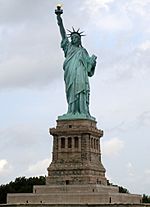 Statue of Liberty, a woman holding a torch