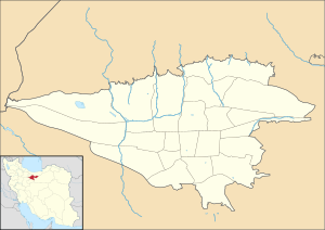 Tehran district map (blank)