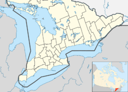 Tobermory's location within southern Ontario