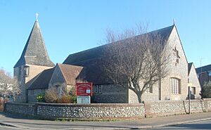 St John the Divine's Church, Ripley Road, West Worthing (NHLE Code 1393431) (February 2023) (1)