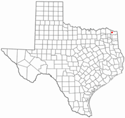 Location of De Kalb, Texas