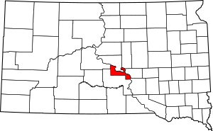 Location of Lower Brulé Indian Reservation, South Dakota