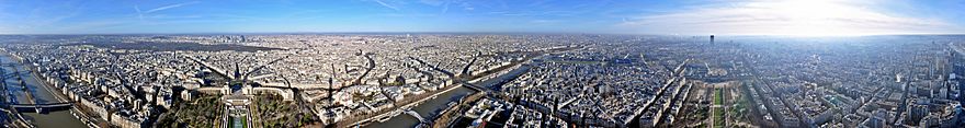 Panorama of Paris from the Tour Eiffel