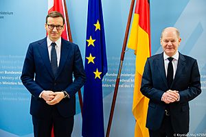 Mateusz Morawiecki spotkał się z kanclerzem-elektem Niemiec Olafem Scholzem w Berlinie (2021.11.25) 3