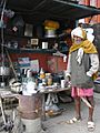 Street tea-stall in Varanasi