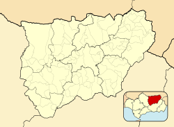 Iznatoraf is located in Province of Jaén (Spain)
