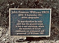 John Francon Williams FRGS commemorative plaque, Clackmannan Cemetery 2019