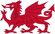 Y Ddraig Goch in Flag of Wales