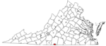 State map highlighting Danville