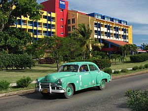 Green 1950 Chevrolet in Varadero, Cuba