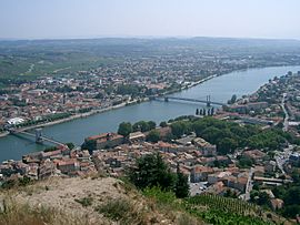 View of Tournon-sur-Rhône.