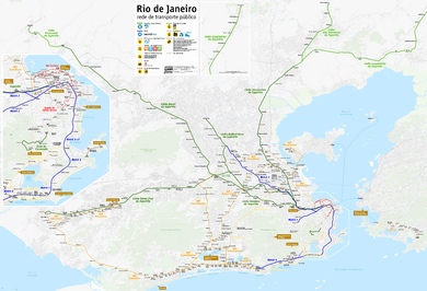 Public transport map of Rio de Janeiro