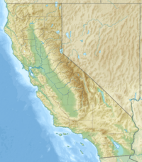 topographic map of California showing location on eastern boundary