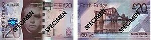Bank of Scotland 20 pound note 2007