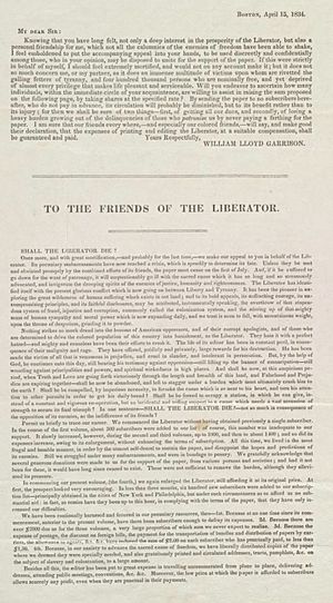 Appeal by William Garrison