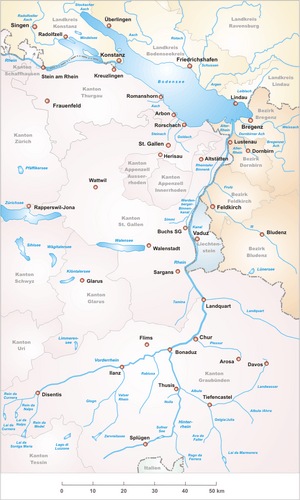 Karte Alpenrhein