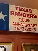 Flag Commemorating Bicentennial of the Texas Rangers